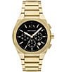Armani Exchange Men's Rafael Chronograph Stainless Steel Bracelet Watch, Color:Gold - Image 1