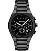 Armani Exchange Men's Rafael Chronograph Stainless Steel Bracelet Watch, Color:Black - Image 1
