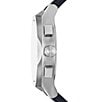 Armani Exchange Men's Rafael Rd. Chronograph Blue Silver Dial Silicone Strap Watch, Color:Blue - Image 2