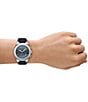 Armani Exchange Men's Rafael Rd. Chronograph Blue Silver Dial Silicone Strap Watch, Color:Blue - Image 4