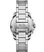 Armani Exchange Men's Spencer Quartz Chronograph Stainless Steel Bracelet Watch and Bracelet Set, Color:Silver - Image 3