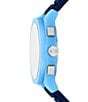 Armani Exchange Men's Sync Rd. Chronograph Silicone Strap Watch, Color:Blue - Image 2