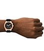 Armani Exchange Men's Sync Rd. Quartz Chronograph Black Silicone Watch, Color:Black - Image 4