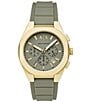 Armani Exchange Men's Sync Rd. Quartz Chronograph Silicone Strap Watch, Color:Grey - Image 1