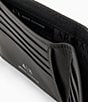 Color:Black - Image 4 - Micro AX Embossed Bi-Fold Leather Wallet