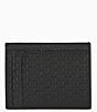Color:Black - Image 2 - Micro #double;AX#double; Embossed Bovine Leather Credit Card Case