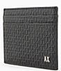 Color:Black - Image 3 - Micro #double;AX#double; Embossed Bovine Leather Credit Card Case
