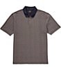 Armani Exchange Micro Pattern Stretch Short Sleeve Polo Shirt - Image 1