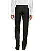 Color:Black - Image 2 - Modern Fit Flat Front Solid Dress Pants