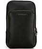 Armani Exchange Okinawa Flat Crossbody Bag, Color:Solid Black - Image 1