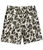 Armani Exchange Palm Print 9#double; Inseam Shorts, Color:Off White/Green Resort - Image 2