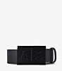 Armani Exchange Perfect Rectangular 1.4#double; Buckle Belt, Color:Solid Black - Image 1