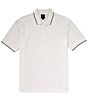 Armani Exchange Pique Short Sleeve Polo Shirt, Color:Off White - Image 1