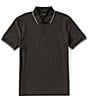 Armani Exchange Pique Short Sleeve Polo Shirt, Color:Black - Image 1