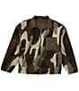Armani Exchange Reversible Sherpa Camo Full-Zip Jacket, Color:Green Camo - Image 1