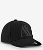 Armani Exchange Rubber Logo Hat, Color:Black - Image 1