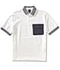 Armani Exchange Short Sleeve Polo Shirt, Color:Off White - Image 1
