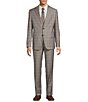 Armani Exchange Slim Fit Flat Front Plaid 2-Piece Suit - Image 1