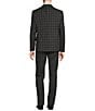 Color:Grey - Image 2 - Slim Fit Flat Front Plaid Pattern 2-Piece Suit