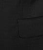 Color:Black - Image 3 - Slim Fit Flat Front Textured Solid 2-Piece Suit