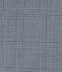 Color:Light Blue - Image 3 - Slim Fit Flat Front Windowpane Plaid Pattern 2-Piece Suit