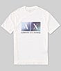 Color:Off White - Image 1 - Iridescent Box Logo Short Sleeve T-Shirt