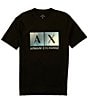 Color:Black - Image 1 - Iridescent Box Logo Short Sleeve T-Shirt