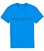 Color:Directoire Blue - Image 1 - Slim Fit Milano Logo Short Sleeve T-Shirt