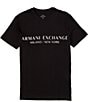 Color:Black - Image 1 - Slim Fit Milano Logo Short Sleeve T-Shirt