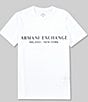 Color:White - Image 1 - Slim Fit Milano Logo Short Sleeve T-Shirt