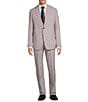 Armani Exchange Slim Fit Solid Flat Front 2-Piece Suit, Color:Purple - Image 1