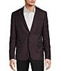 Armani Exchange Modern Fit Textured Solid Sport Coat, Color:Fancy Purple - Image 1