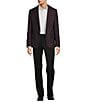 Armani Exchange Modern Fit Textured Solid Sport Coat, Color:Fancy Purple - Image 3