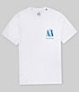 Color:White/Blue - Image 1 - Small Icon Logo Short Sleeve T-Shirt