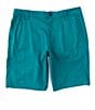Color:Navy - Image 1 - Solid Twill 8#double; Inseam Stretch Shorts