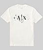 Armani Exchange Splatter Logo Short Sleeve T-Shirt, Color:Off White - Image 1