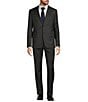 Armani Exchange Modern Fit Flat Front Woven Pattern 2-Piece Suit, Color:Charcoal - Image 1