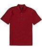 Armani Exchange Stretch Metallic Logo Short Sleeve Polo Shirt, Color:Cabernet - Image 1