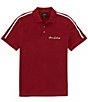 Armani Exchange Stretch Signature Logo Short Sleeve Polo Shirt, Color:Cabernet - Image 1
