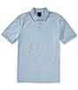 Armani Exchange Tonal Chest Logo Short Sleeve Polo Shirt, Color:Ashley Blue - Image 1