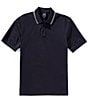 Armani Exchange Tonal Chest Logo Short Sleeve Polo Shirt, Color:Black - Image 1