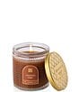 Aromatique Cinnamon Cider Textured Glass Candle with Metal Lid, 6 oz. - Image 1