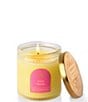 Aromatique Citrus Blooms Textured Glass Candle with Lid - Image 1