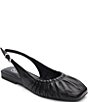 ASH Bibi Ruched Leather Slingback Ballet Flats - Image 1