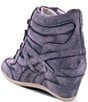 ASH Boradia Washed Suede High Top Wedge Sneakers - Image 3
