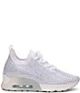 Color:White - Image 2 - Lucky Strass Rhinestone Embellished Wedge Sneakers