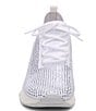 Color:White - Image 4 - Lucky Strass Rhinestone Embellished Wedge Sneakers