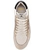 Color:Beige-White/Biscotti - Image 5 - Moonlight Distressed Leather Lace-Up Sneakers