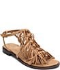 ASH Panic Suede Tassel Ankle Strap Flat Sandals - Image 1