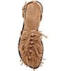 ASH Panic Suede Tassel Ankle Strap Flat Sandals - Image 4